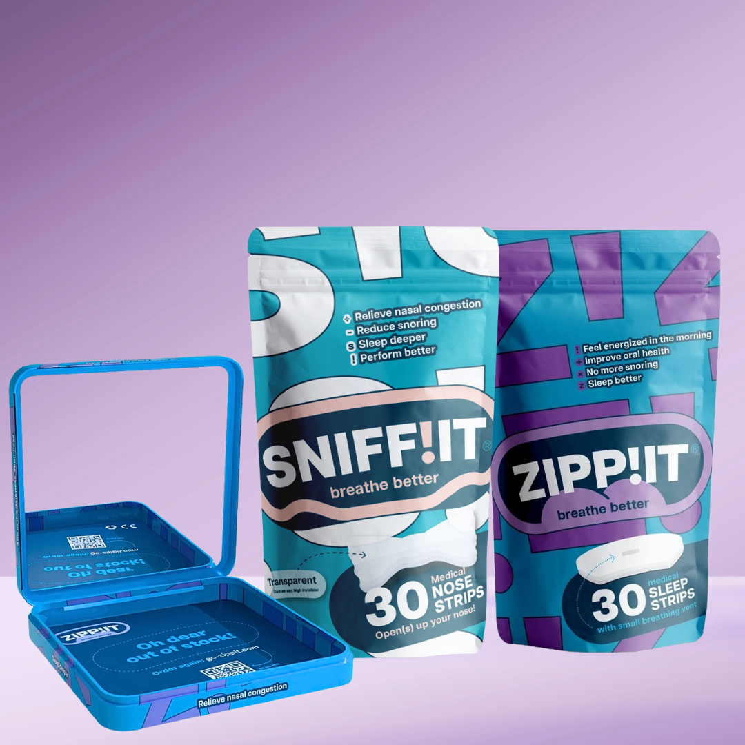 Bundle - Storage Box + 3x Transparant Nasal Strips & 3x Mouth tape