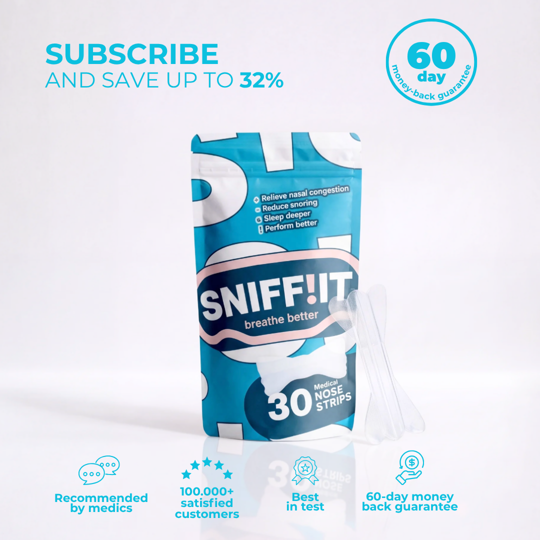 Sniffit® Transparent Nasal Strips - Breathe Freely - Anti-snoring strip