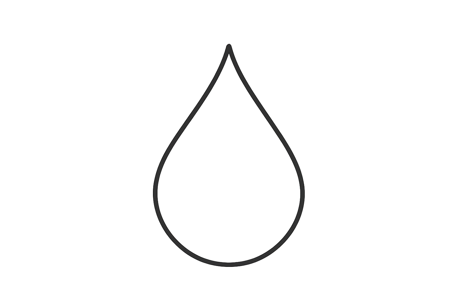 I want you to make an icon that represents hydration in fine line style and very minimalistic. With no background