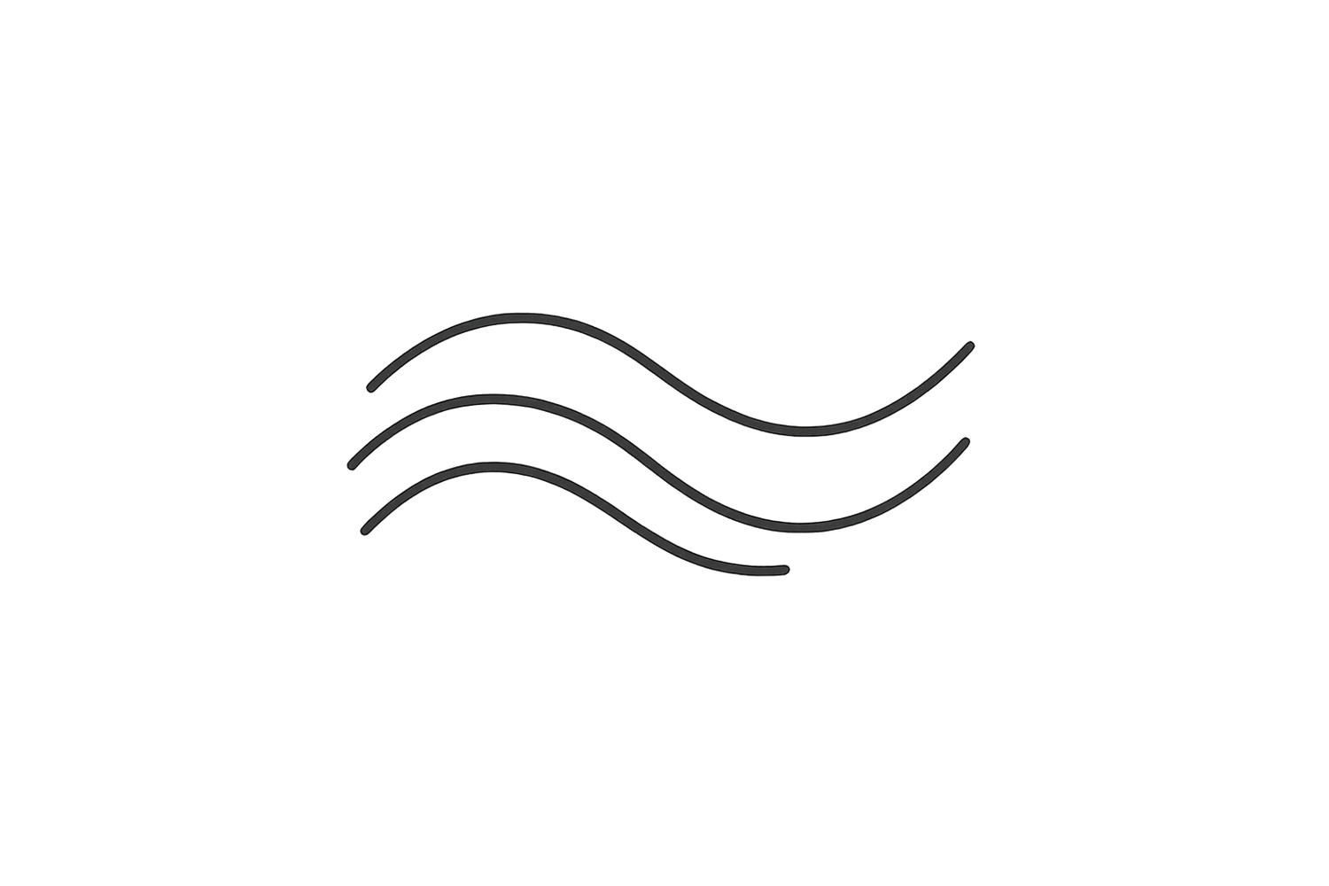 I want you to make an icon that represents smooth texture. It has to be in fine line style and minimalistic, with a white background